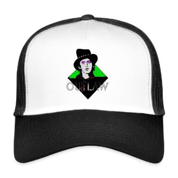 Der Gesetzlose Billy the Kid - Trucker Cap - Weiß/Schwarz - Vorne