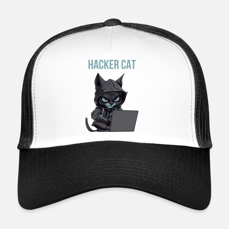 hacker cat hood Casquette trucker 