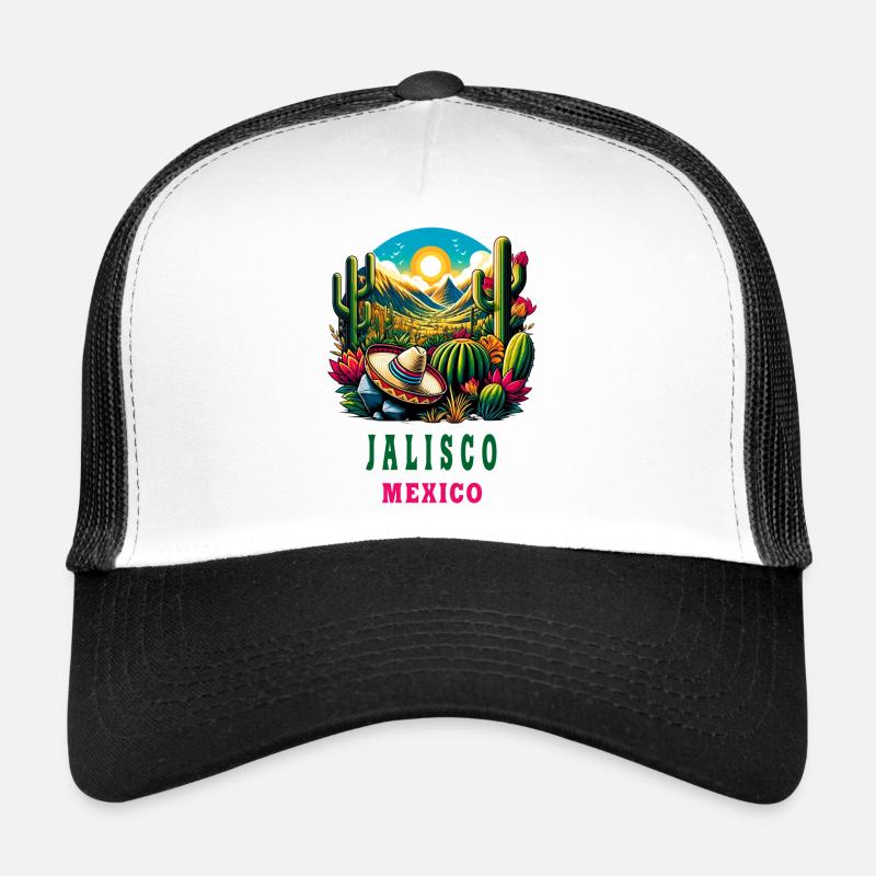 Motif du désert de cactus de Jalisco Mexico Casquette trucker 