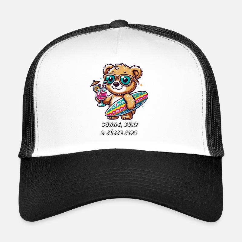 Summer Surf Bear – Relaxed and Cool! Trucker Cap
