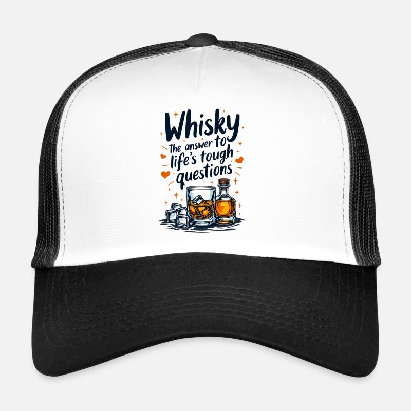 WHISKY : LA RÉPONSE AUX QUESTIONS DIFFICILES DE LA VIE Casquette trucker 