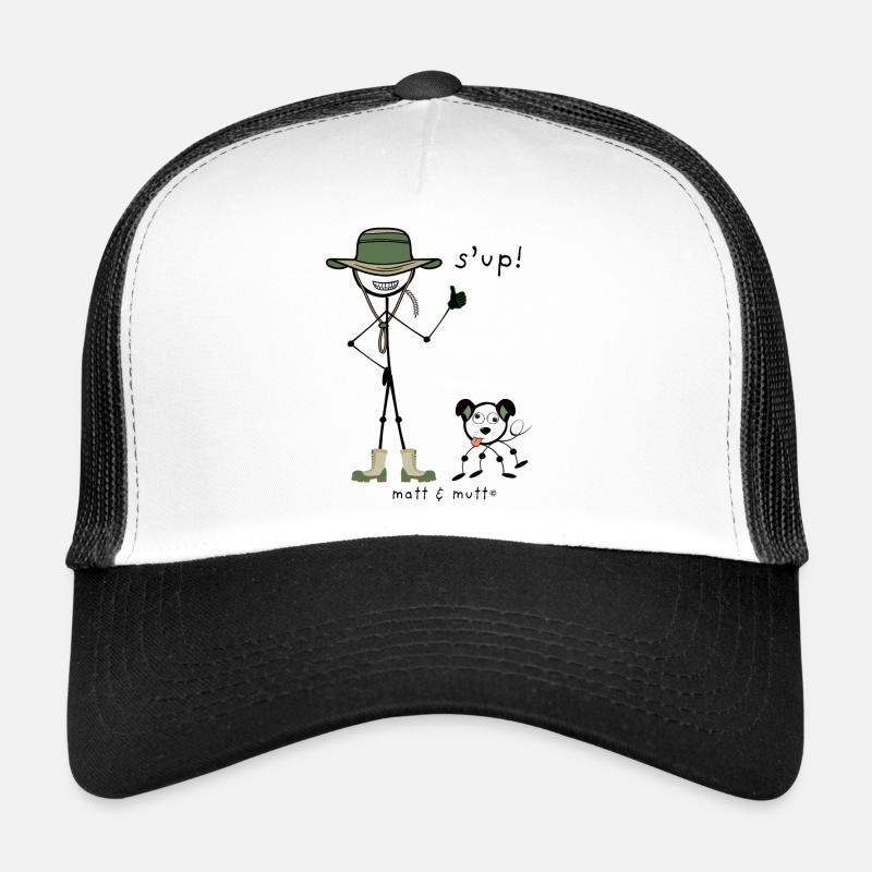 Matt et Mutt S-up - Casquette trucker  - blanc/noir