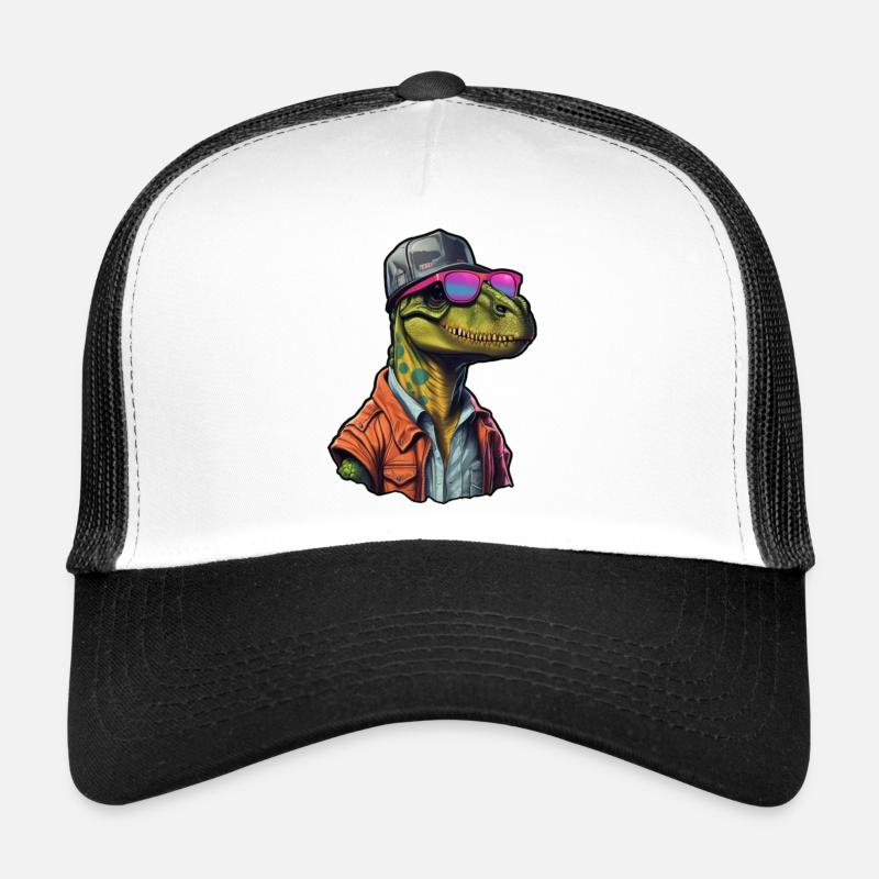 Retro Dino-Style Trucker Cap