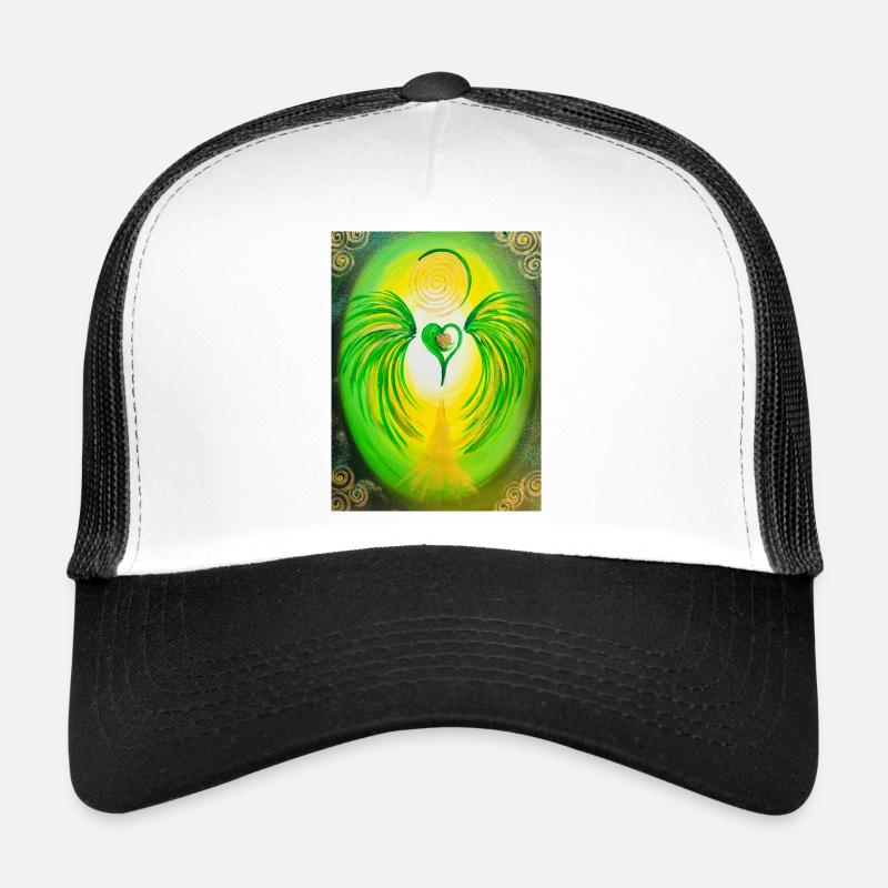 Herzengel "Auflösung der Systeme der Dunkelmächte" - Trucker Cap - Weiß/Schwarz