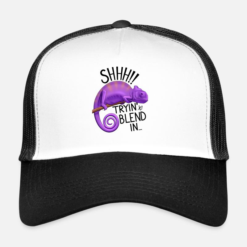 Chamäleon versucht, sich anzupassen - Trucker Cap - Weiß/Schwarz