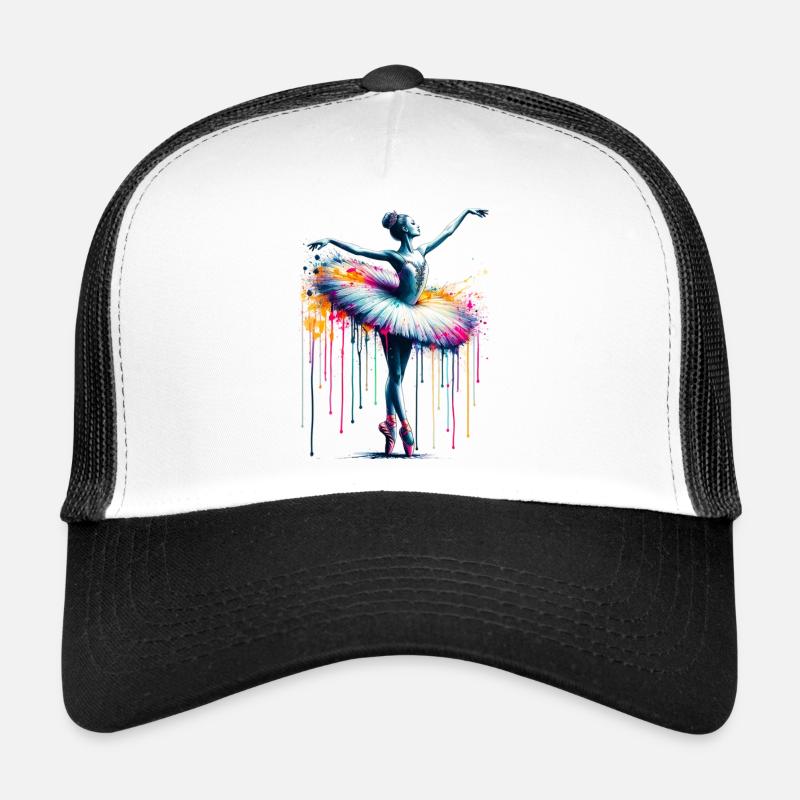 Balletttänzerin mit Tutu - Trucker Cap - Weiß/Schwarz