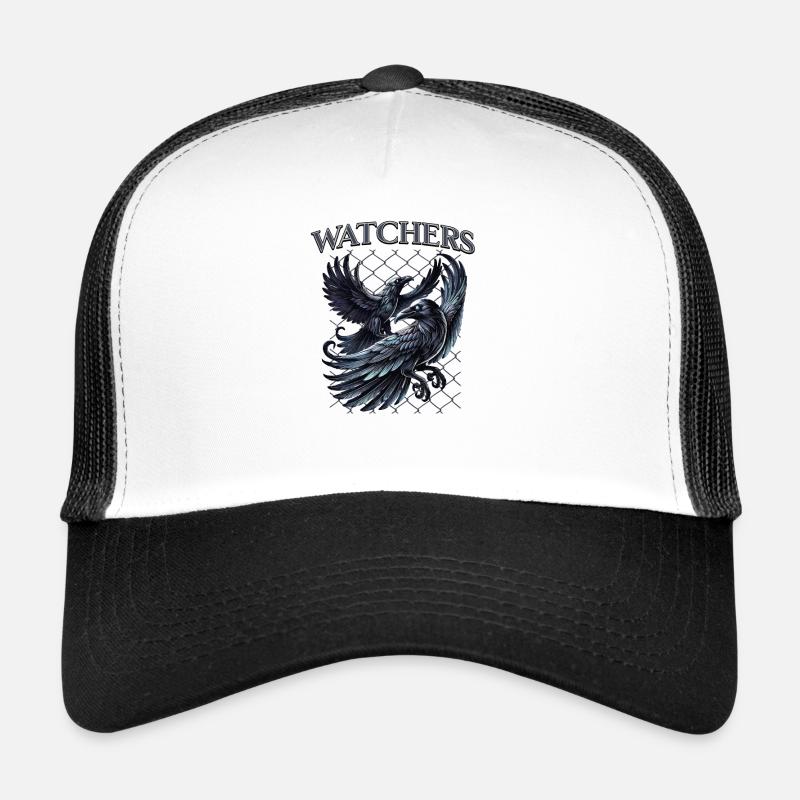 Rabe, Hugin, Munin - Trucker Cap - Weiß/Schwarz