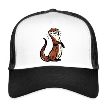 Otter - Trucker Cap - Weiß/Schwarz - Vorne