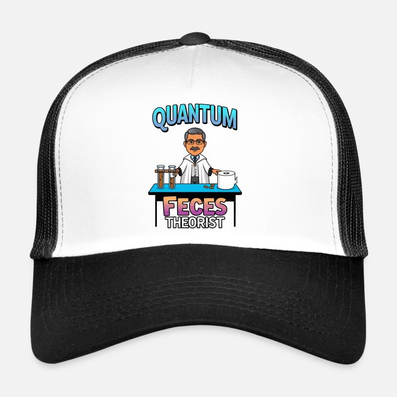 Quanten Fäkalien Theoretiker - Trucker Cap - Weiß/Schwarz