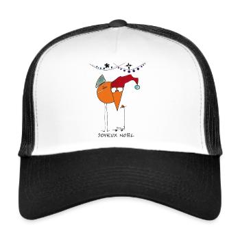Joyeux Noël Shadok - Casquette trucker  - blanc/noir - Devant