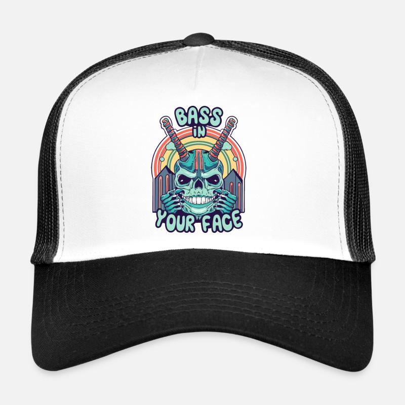 Bass in your Face - Hardystyle, Techno, Trance Casquette trucker 