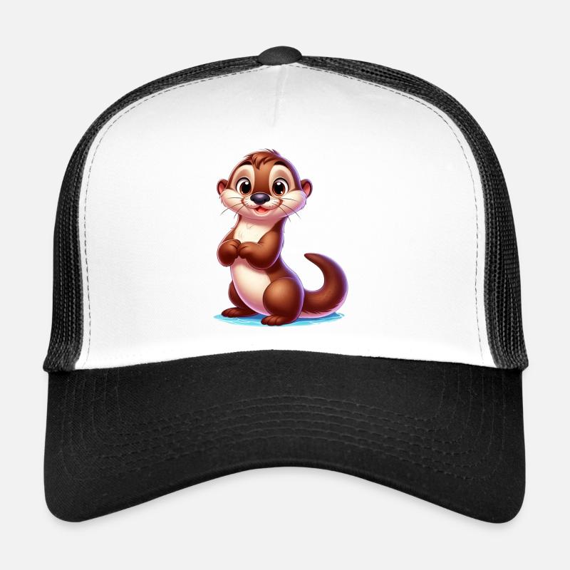 Loutre - Casquette trucker - blanc/noir
