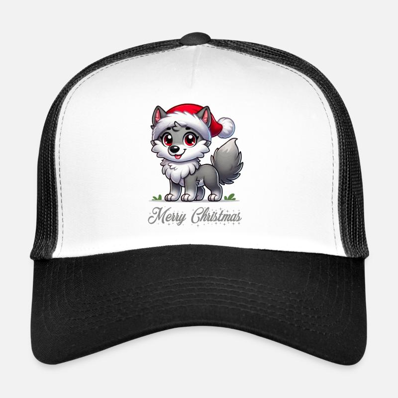 Wolf Merry Christmas Trucker Cap