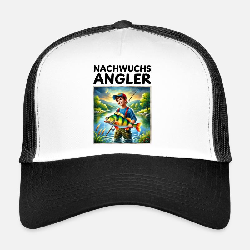Nachwuchs Angler - Barsch Motiv Kinder Trucker Cap