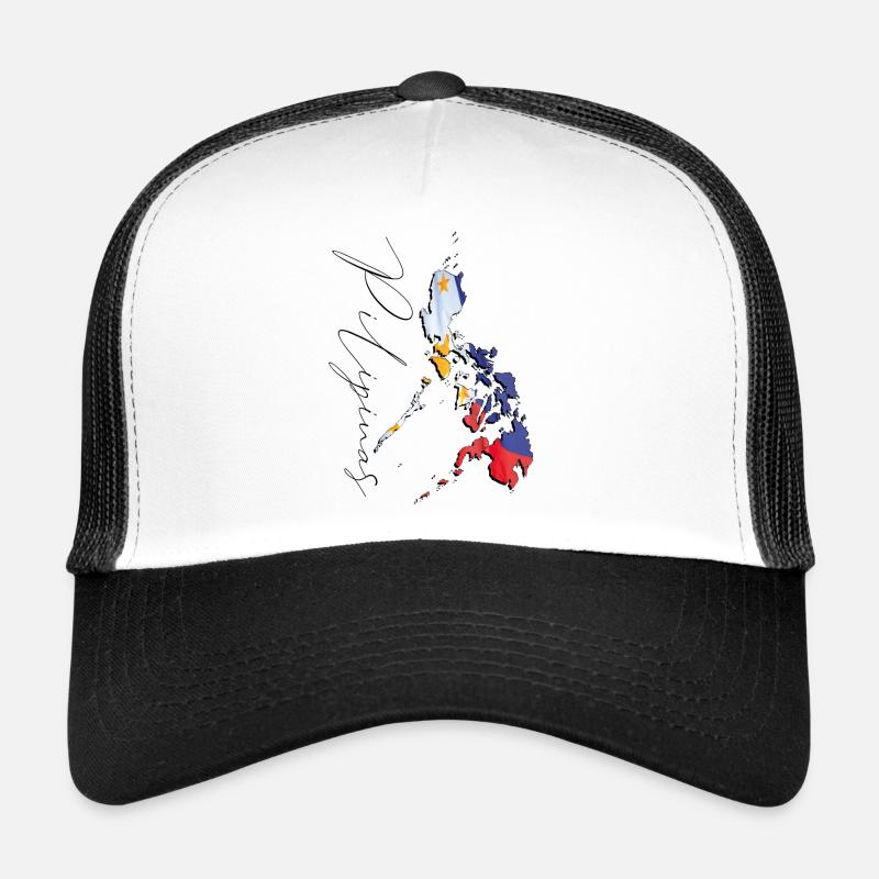 Drapeau des Philippines aux Philippines Carte PH Casquette trucker 