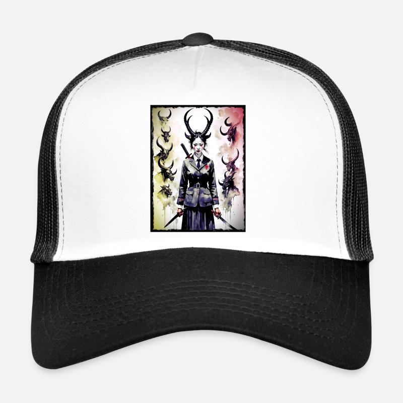 Demon Law - Trucker Cap - white/black