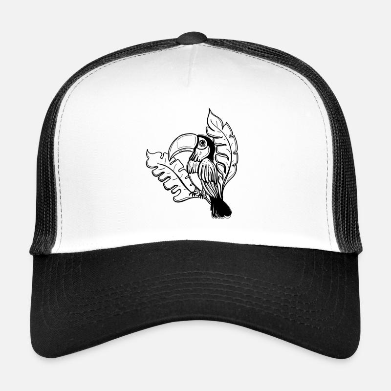 Toucan with leaves Trucker Cap