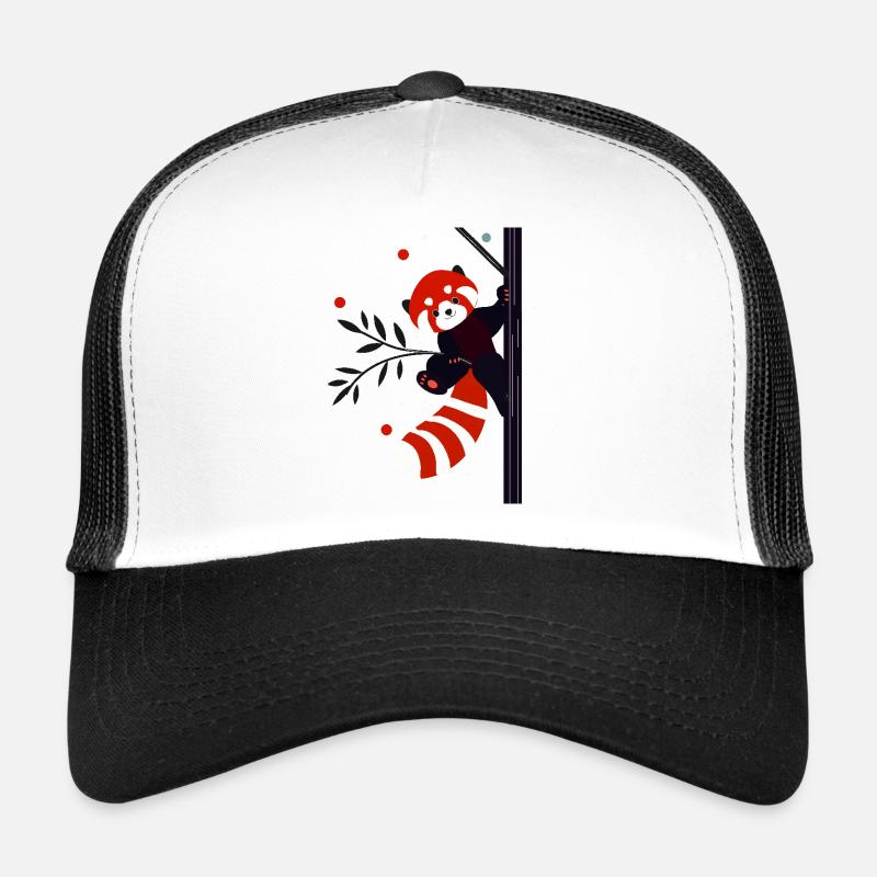 Panda roux heureux dans la jungle Casquette trucker 
