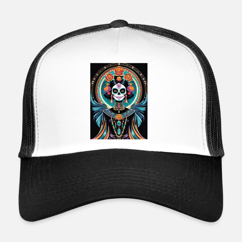 LA CATRINA DELUXE - Trucker Cap - white/black