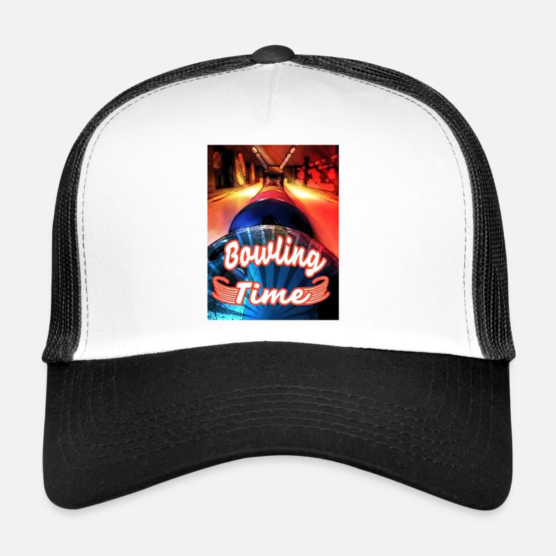 Its Bowling Time - Trucker Cap - white/black