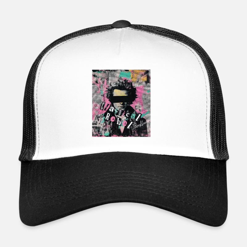 Beethoven Klassische Rebel Punk Kunst Collage Trucker Cap