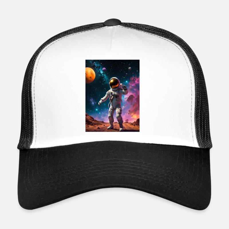 Astronaut - Trucker Cap - white/black