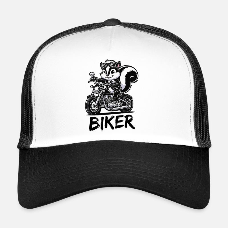 Skunk Motorcycle Biker Trucker Cap