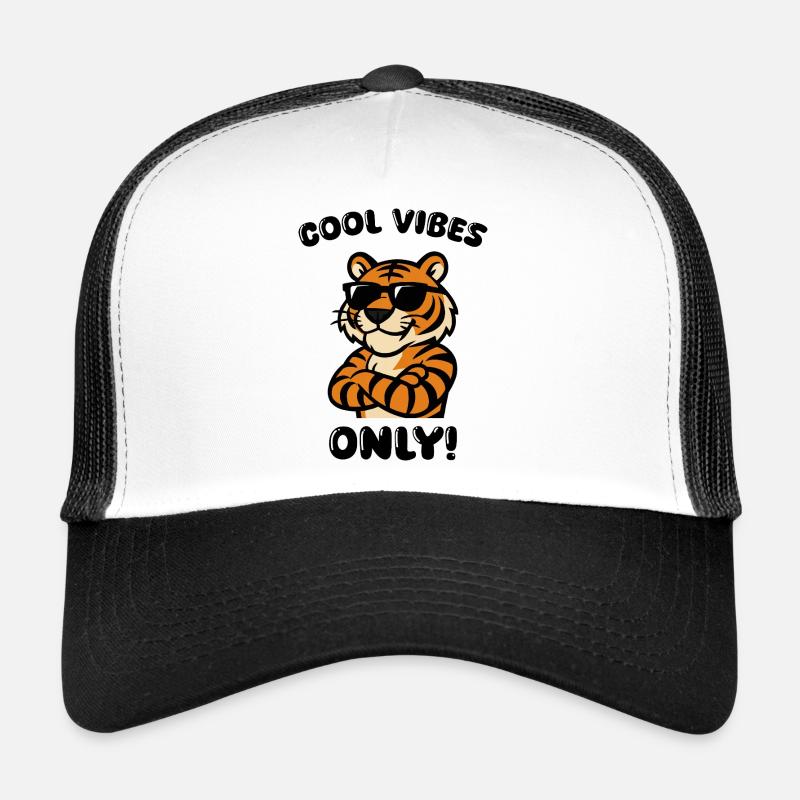 tiger sonnenbrille - Trucker Cap - Weiß/Schwarz