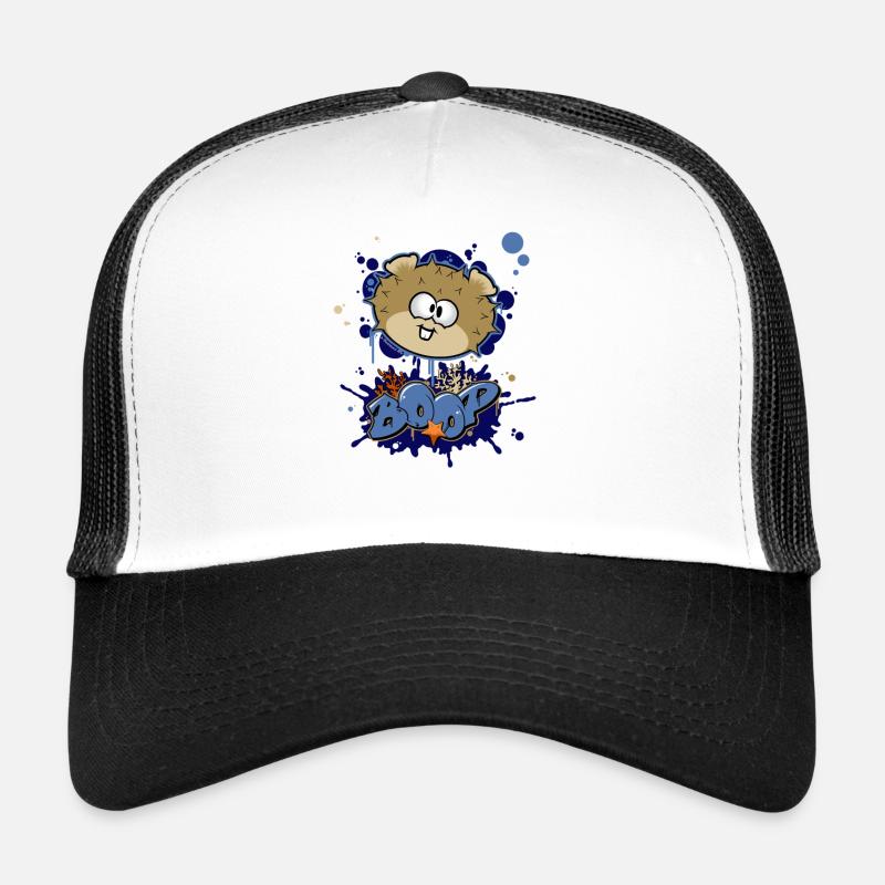Graffiti Pufferfish Trucker Cap