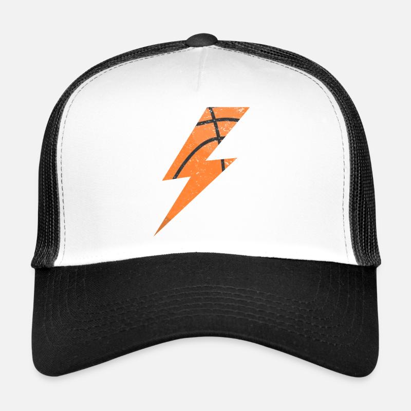 Blitz de basket-ball énergique - Casquette trucker  - blanc/noir