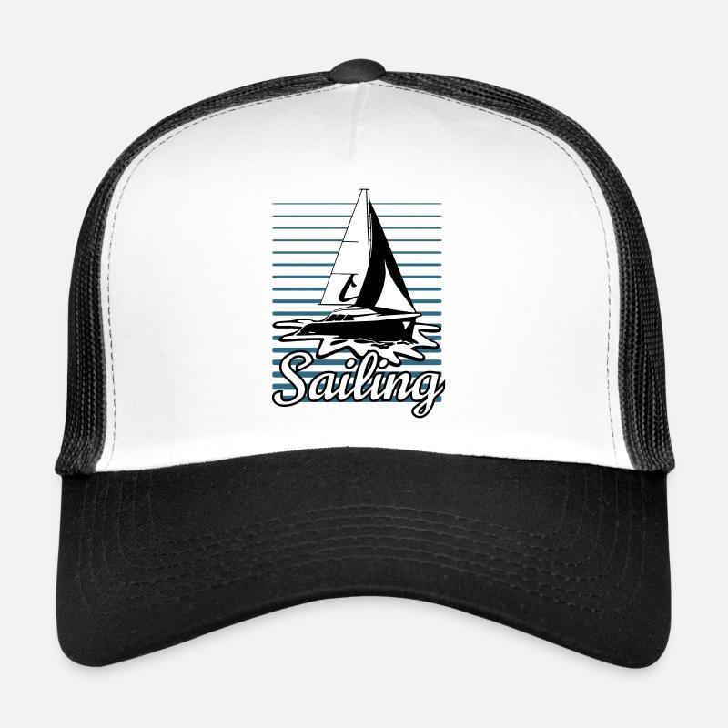 Sailboat 002 - Trucker Cap - white/black