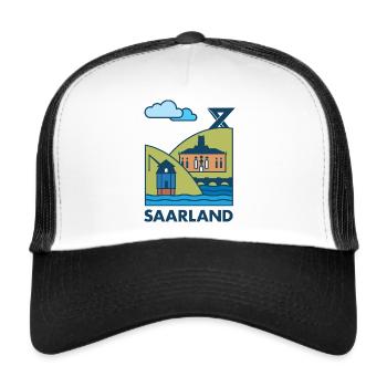 SAARLAND ART - Trucker Cap - Weiß/Schwarz - Vorne