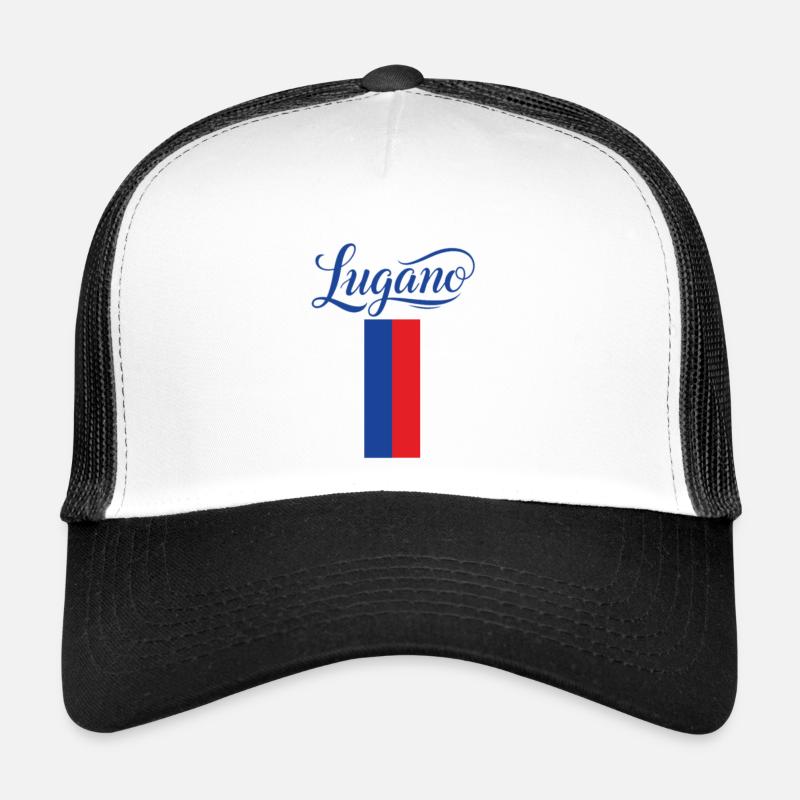 Drapeau de la ville de Lugano au design élégant Casquette trucker 