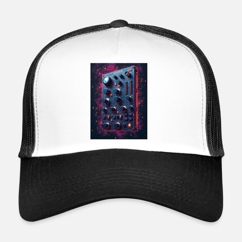 Synthétiseur futuriste dans le design spatial Casquette trucker 