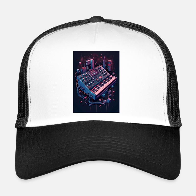 Futuristic Analog Syntheziser Trucker Cap