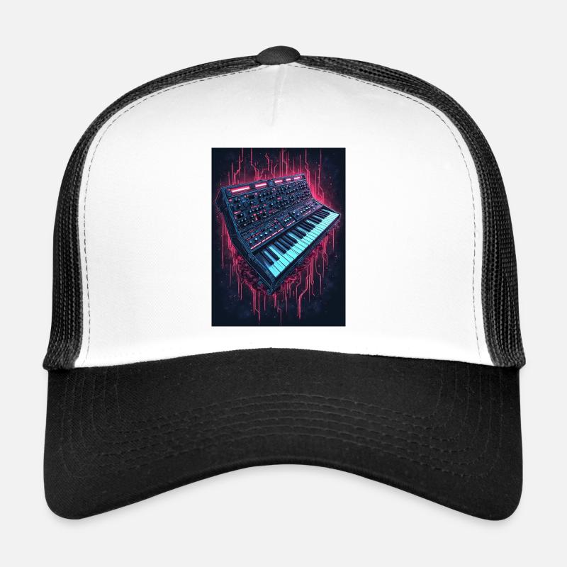Conception musicale de synthétiseur de néon Casquette trucker 
