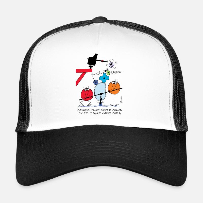Warum es mit Shadoks einfach machen! - Trucker Cap - Weiß/Schwarz