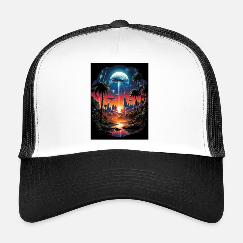 Colourful futuristic Trucker Cap