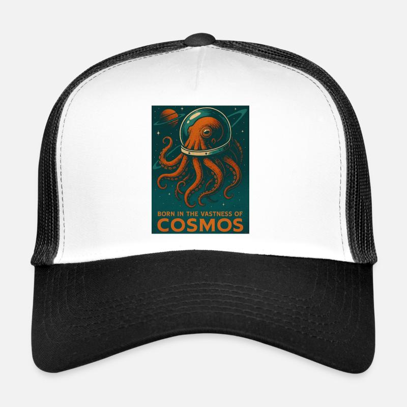 Octopus Retro Sci-Fi Space Trucker Cap