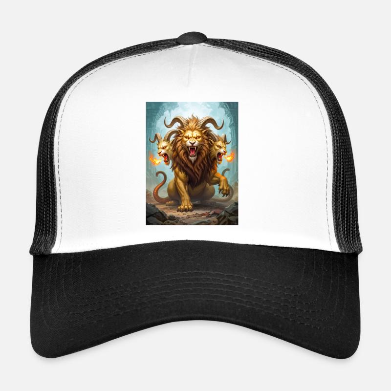 Chimère, bête à trois têtes composée d'un lion, d'une chèvre et d'un serpent Casquette trucker 