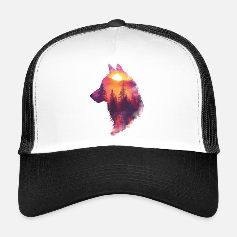 Spiritwolf - Trucker Cap - Weiß/Schwarz