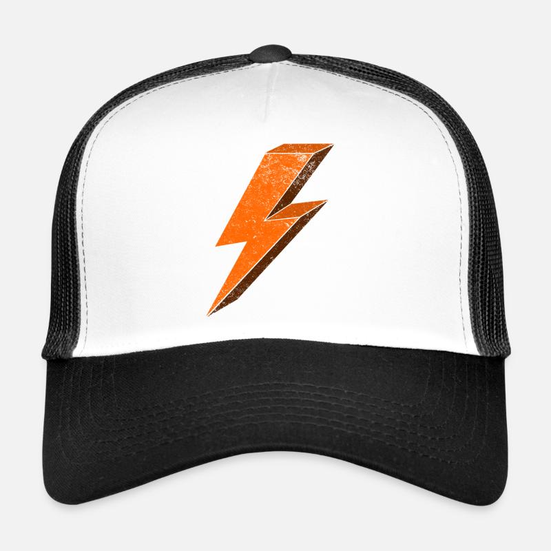 Energetischer Blitzeffekt in Orange 3D Trucker Cap