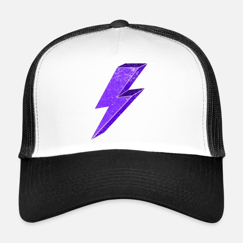 Electrifying lightning graphic for clothing 3D - Trucker Cap - white/black