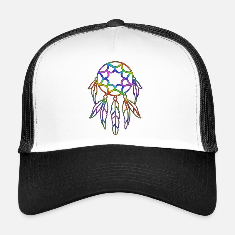 Conception du capteur de rêves - Casquette trucker  - blanc/noir