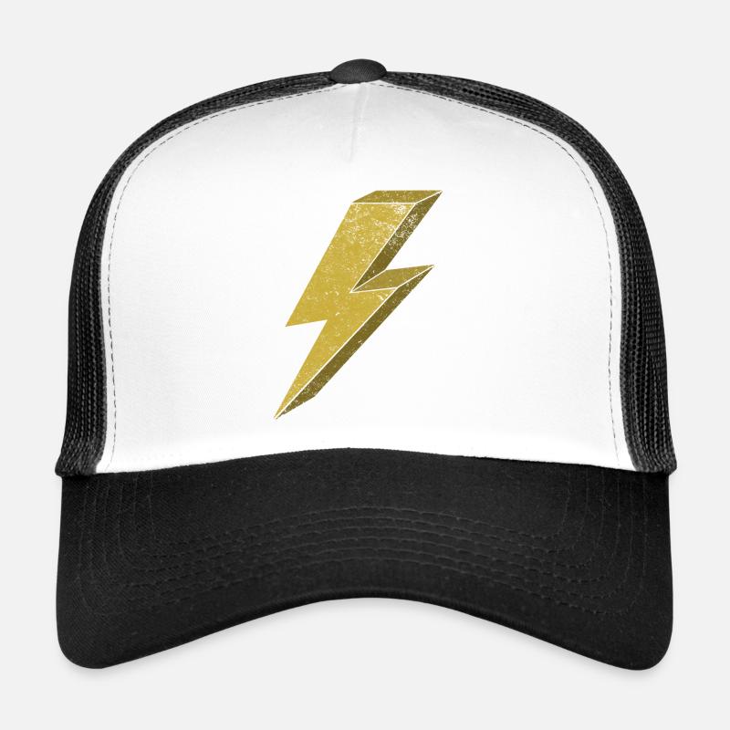 Dynamic Flash in Gold 3D - Trucker Cap - white/black