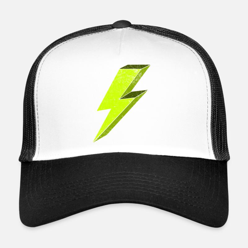 Leuchtende Elektroblitz-Illustration 3D Trucker Cap