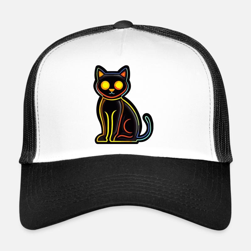 Cat Halloween Comic Cat Trucker Cap
