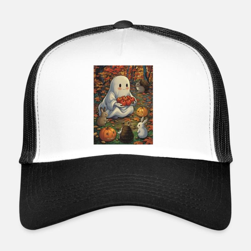 Süßer Halloween Geist im Herbst Trucker Cap