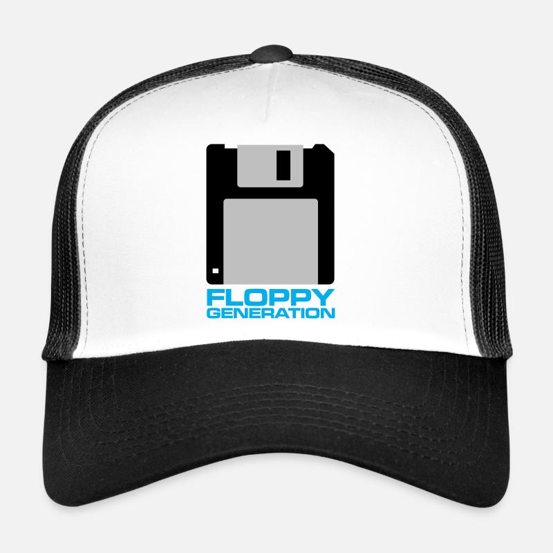 Diskette Generation 3.5 - Trucker Cap - Weiß/Schwarz