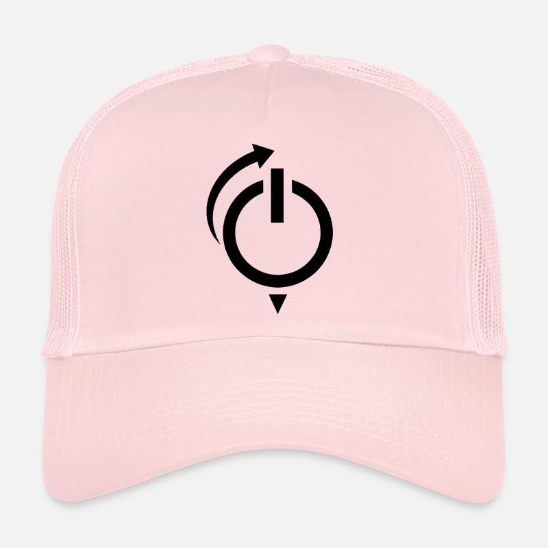 Power Button Restart Logo Trucker Cap